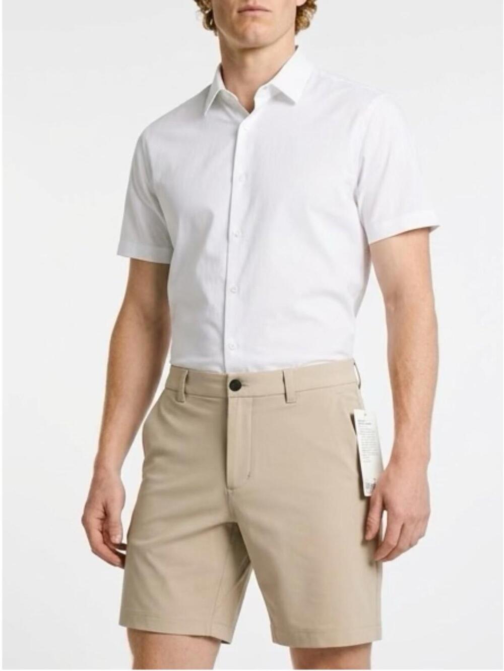 Lululemon Men’s Commission Classic-Fit Short 9" size 31 Trench Beige Tan NWT $88